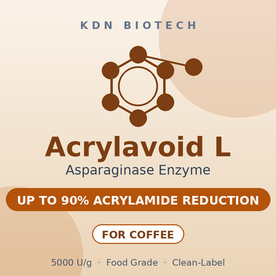 ราคาดี แอสพาราจิเนส เอนไซม์ Acrylavoid L 5000 U/g เกรดอาหาร สารช่วยลดอะคริลาไมด์สำหรับเมล็ดกาแฟคั่ว ออนไลน์